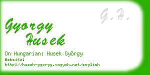 gyorgy husek business card
