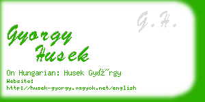 gyorgy husek business card